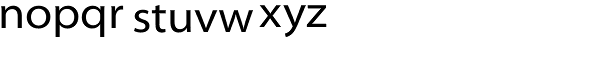 Myriad Pro-Semi Ext Font LOWERCASE