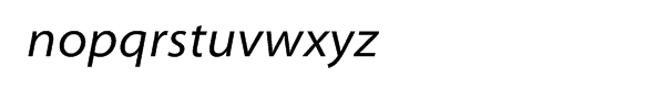 Myriad® Pro Semi Extended Italic Font LOWERCASE