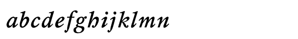 Mysl Bold ItalicMultilingual Font LOWERCASE