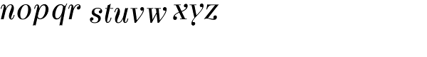 Narziss Text Italic Font LOWERCASE