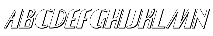 Nathan Brazil 3D Italic Font LOWERCASE