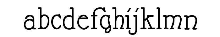 Nathan Semi-expanded Regular Font LOWERCASE