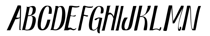 Nearly Dignified Light Italic Font UPPERCASE