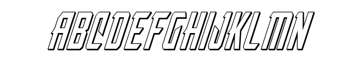Nemesis Enforcer 3D Italic Font UPPERCASE