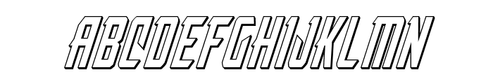 Nemesis Enforcer 3D Italic Font LOWERCASE