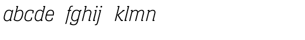 Neue Aachen Pro Thin Italic Font LOWERCASE