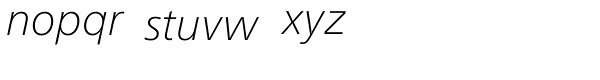 Neue Frutiger Pro Cyrillic Thin Italic Font LOWERCASE