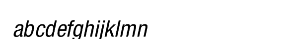 Neue Helvetica™ Central European 57 Condensed Oblique Font LOWERCASE