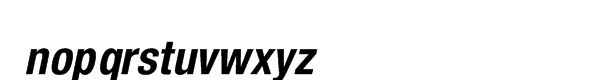 Neue Helvetica™ Central European 77 Bold Condensed Oblique Font LOWERCASE