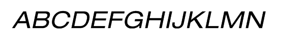 Neue Helvetica™ Com 53 Extended Oblique Font UPPERCASE