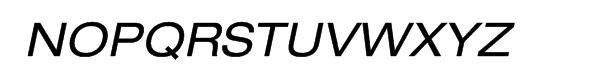 Neue Helvetica™ Com 53 Extended Oblique Font UPPERCASE