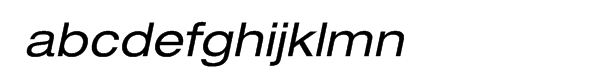 Neue Helvetica™ Com 53 Extended Oblique Font LOWERCASE
