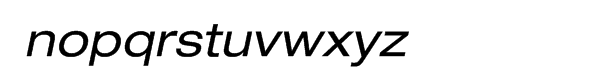 Neue Helvetica™ Com 53 Extended Oblique Font LOWERCASE