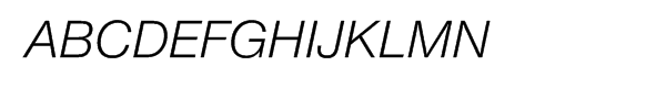 Neue Helvetica™ Cyrillic 46 Light Italic Font UPPERCASE