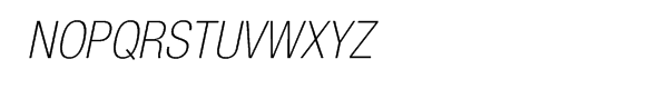 Neue Helvetica™ Pro 37 Thin Condensed Oblique Font UPPERCASE