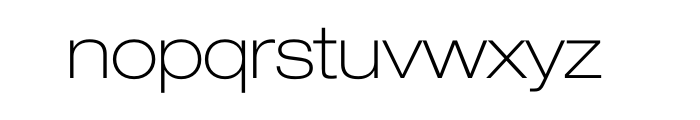 Neue Helvetica Std 33 Extended Thin Font LOWERCASE