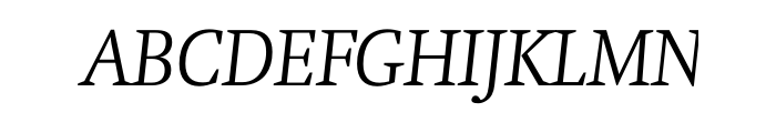 Neue Swift Pro Light Italic Font UPPERCASE