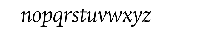 Neue Swift Pro Light Italic Font LOWERCASE