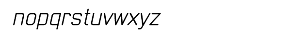 Neutraliser Alternate Oblique Font LOWERCASE