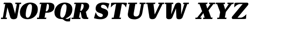 New June Serif Ultrabold-Italic Font UPPERCASE