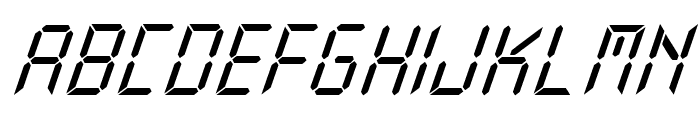 New X Digital tfb Italic Font UPPERCASE