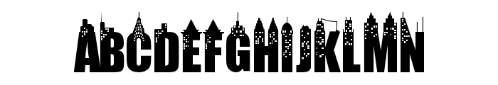 New York City Font UPPERCASE