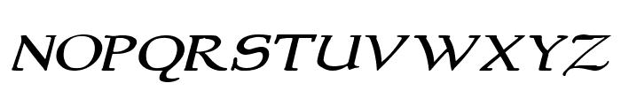 NewStyleWide Italic Font UPPERCASE