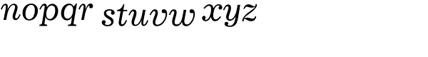 News 702 Italic Font LOWERCASE