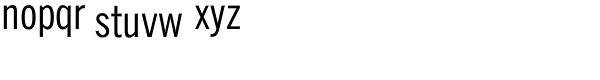 News Gothic Condensed Font LOWERCASE