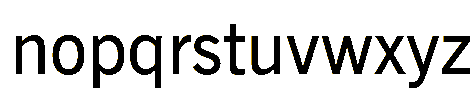 News Gothic Demi Font LOWERCASE