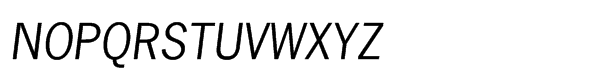 News Gothic™ Std Oblique Font UPPERCASE