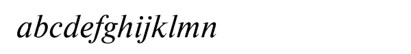 Newton Multilingual Italic Font LOWERCASE
