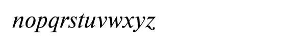 Newton Multilingual Italic Font LOWERCASE