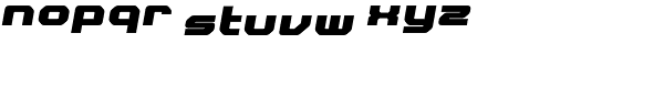 Nightjar Text Black Oblique Font LOWERCASE