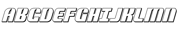 Nightwraith 3D Italic Font UPPERCASE