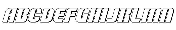 Nightwraith 3D Italic Font LOWERCASE
