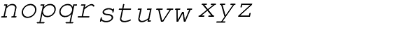 Nimbus Mono L Regular Oblique Font LOWERCASE