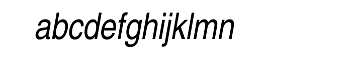 Nimbus Sans Condensed L Regular Italic OT Plus Font LOWERCASE