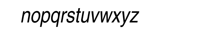 Nimbus Sans Condensed L Regular Italic OT Std Font LOWERCASE