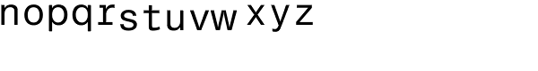 Nimbus Sans Mono M Regular Font LOWERCASE