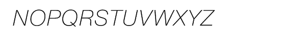 Nimbus Sans Novus Light Italic Font UPPERCASE