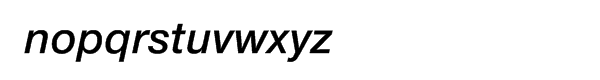 Nimbus Sans Novus semi Bold Italic Font LOWERCASE