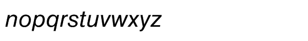 Nimbus Sans Std Italic (D) Font LOWERCASE