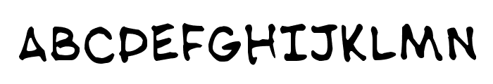 NipCen's Handwriting Regular Font UPPERCASE