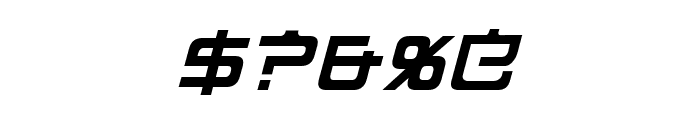 Nippon Tech Condensed Italic Font OTHER CHARS