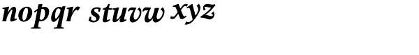 Nordling BQ-Bold Italic Font LOWERCASE