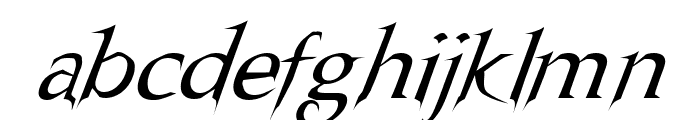 Nosferatu Oblique Font LOWERCASE
