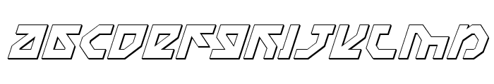 Nostromo 3D Italic Font LOWERCASE
