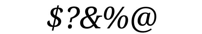 Noto Serif Italic Font OTHER CHARS