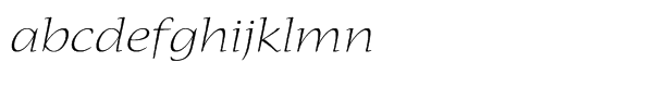 Nueva™ Std Light Extended Italic Font LOWERCASE